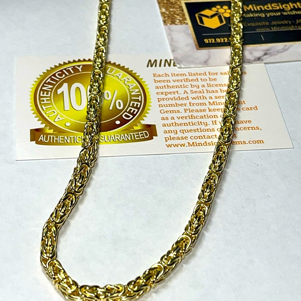 Mens solid Byzantine chain is back! Not hollow! Beautiful luxury chain for men